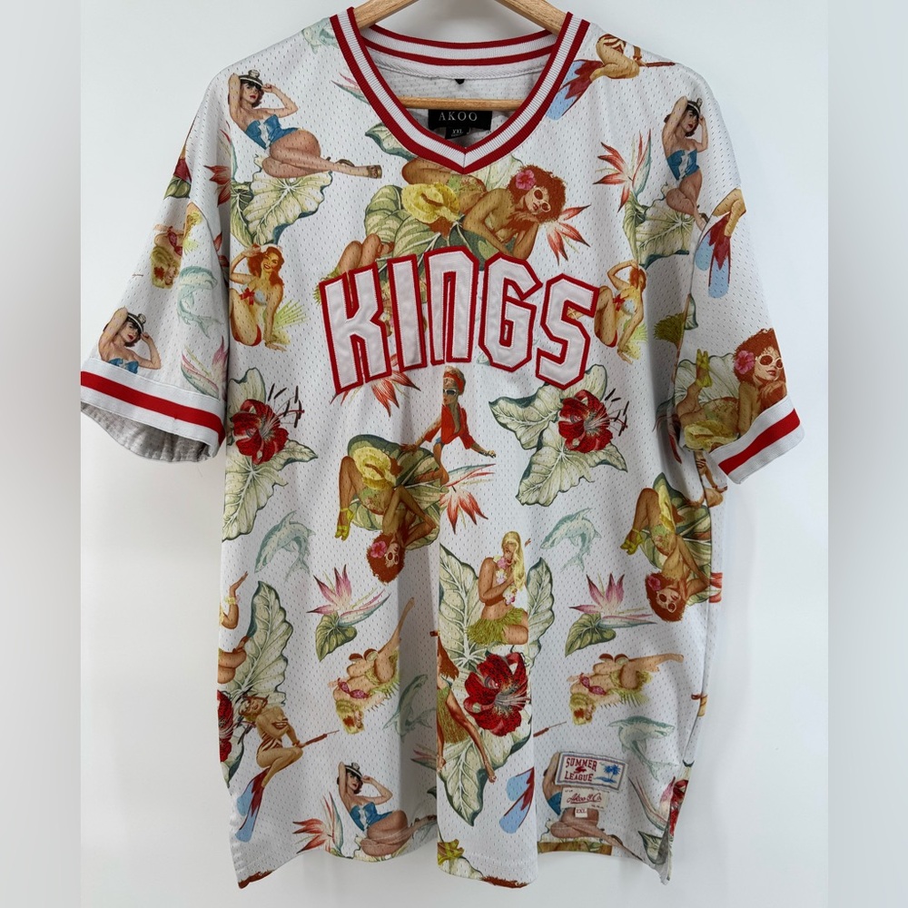 Akoo & Co. Kings Summer League Jersey Pinup Men's Size 2XL Streetwear - Picture 4 of 12
